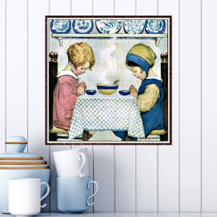 Saying Grace by Jessie Willcox Smith Poster
