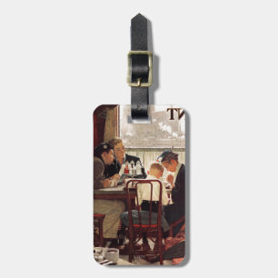 Saying Grace by Norman Rockwell Luggage Tag