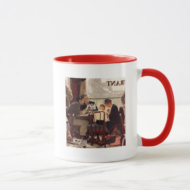 Saying Grace by Norman Rockwell Mug (Right)