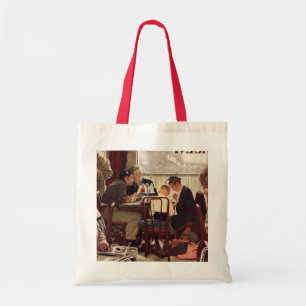 Saying Grace by Norman Rockwell Tote Bag