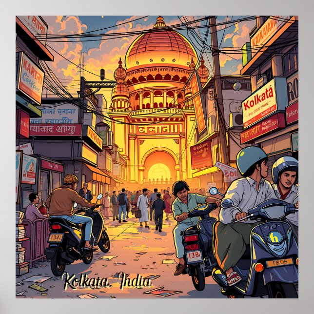 Saying Hello from India | Kolkata Poster (Front)