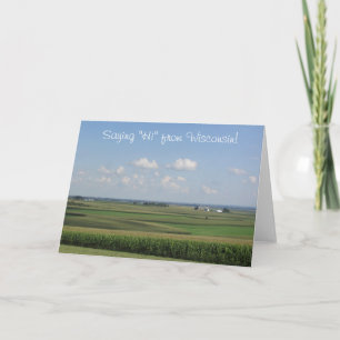 "Saying Hello from Wisconsin" Card