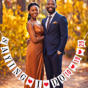 SAYING I DO: PERSONALIZED WEDDING DATE BUNTING 