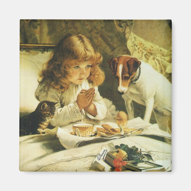 Saying Our Prayers, Suspense Charles Burton Barber Magnet (Front)