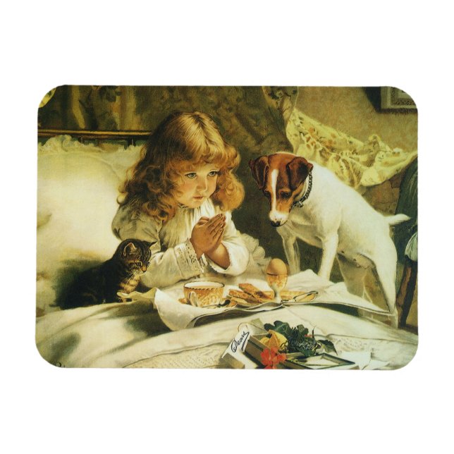 Saying Our Prayers, Suspense Charles Burton Barber Magnet (Horizontal)