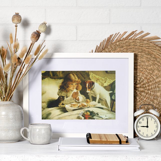 Saying Our Prayers, Suspense Charles Burton Barber Poster (Creator Uploaded)