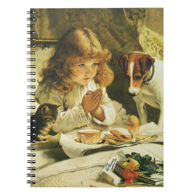 Saying Our Prayers, Suspense Charles Burton Barber Spiral Notebook (Front)