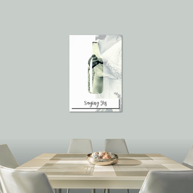 Saying Yes, Bride & Groom, Custom Wedding Photo Poster (Saying Yes, Bride & Groom, Custom Wedding Photo Poster)