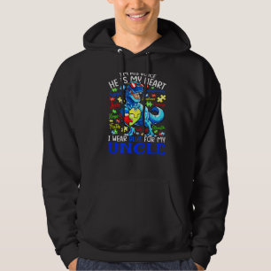 Sayings Puzzle I Wear Blue For My Uncle Autism Awa Hoodie