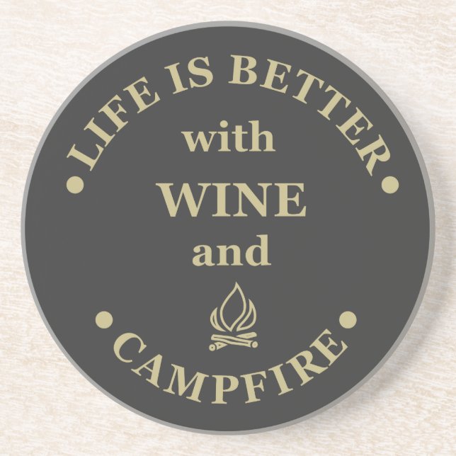 sayings quotes slogan phrase about wine coaster (Front)
