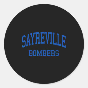 Sayreville High School Hs Parlin Nj Retro  Classic Round Sticker