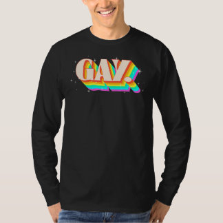 Says Gay Say Gay Stay Gay Stay Pride Lgbtq Flag Re T-Shirt