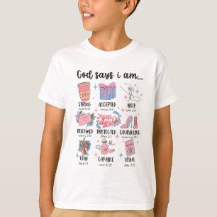 Says I Am Mothers Day Christian Motivation Mum Jes T-Shirt