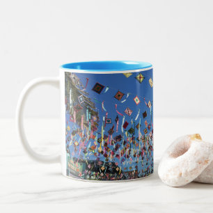 Sayulita - busy festive town in Mexico Two-Tone C Coffee Mug