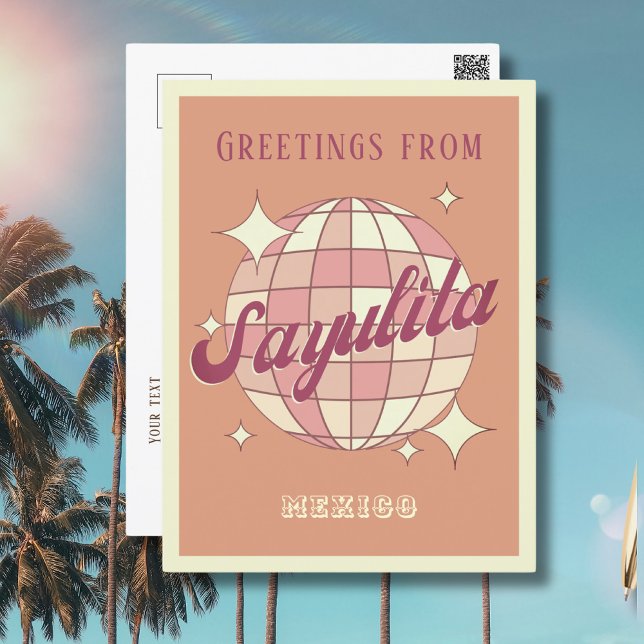 Sayulita Mexico Retro Vintage Party Postcard (Creator Uploaded)