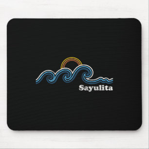 Sayulita Mexico Sufing Waves Sunset Beach Vintage  Mouse Pad