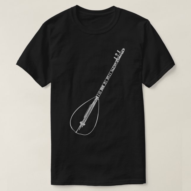 Saz Baglama traditional Turkish Instrument Turkish T-Shirt (Design Front)