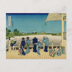 Sazai Hall, Temple of Five Hundred Rakan, Hokusai Postcard