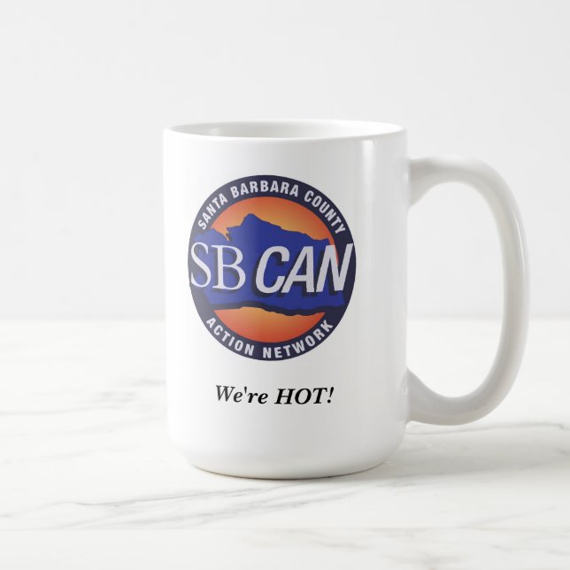 SB CAN Logo "We're HOT! 150z. Ceramic Mug (Right)