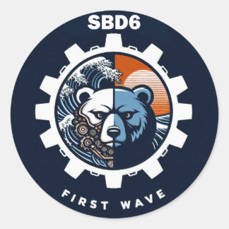 SBD6 Bear Classic Round Sticker