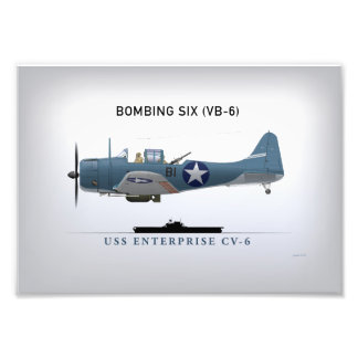 SBD Dauntless Dive Bomber of Bomber Six (VB-6) Photo Print