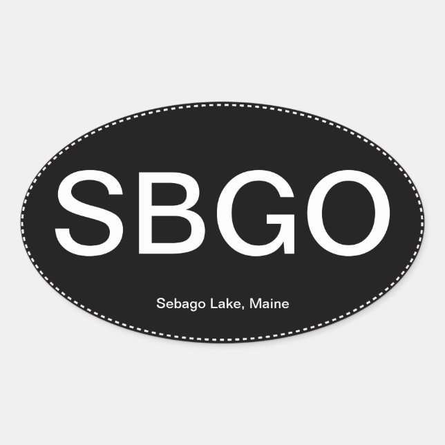 SBGO Sebago Lake Maine Oval Bumper Sticker (Front)
