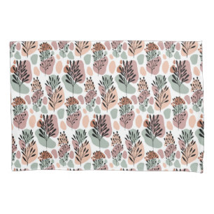 Sbstract leaves and organic shapes pillowcase