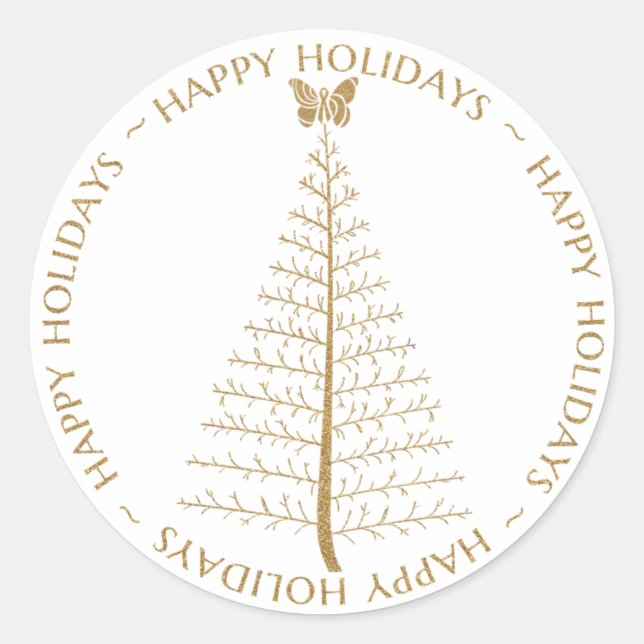 SBTF Custom Holiday Sticker - Gold (Front)