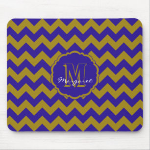 SC Chevron Mouse Pad-Blue and Gold Pad
