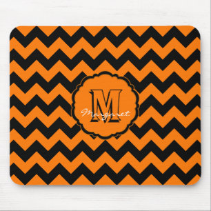 SC Chevron Mouse Pad-Orange and Black Pad