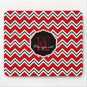 SC Chevron Mouse Pad-Red,White and Black Pad