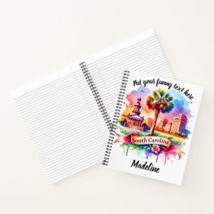 SC landscape with palm and skyline Notebook