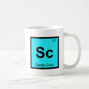 Sc - Santa Cruz City California Chemistry Symbol Coffee Mug