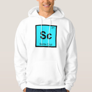 Sc - Santa Cruz City California Chemistry Symbol Hoodie