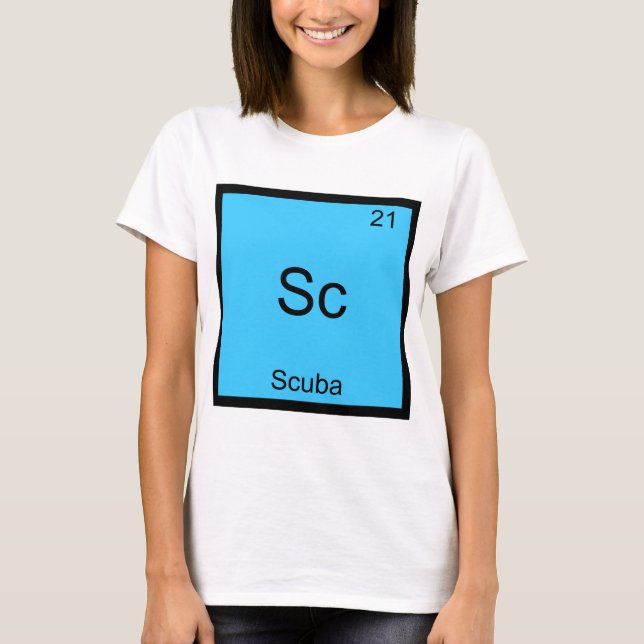 Sc - Scuba Funny Chemistry Element Symbol Tee (Front)