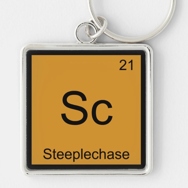 Sc - Steeplechase Funny Chemistry Element Symbol Key Ring (Front)