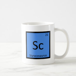 Sc - Styracosaurus Dinosaur Periodic Table Symbol Coffee Mug
