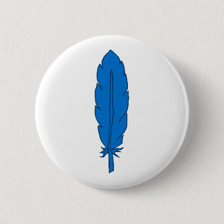SCA Clan Blue Feather Button