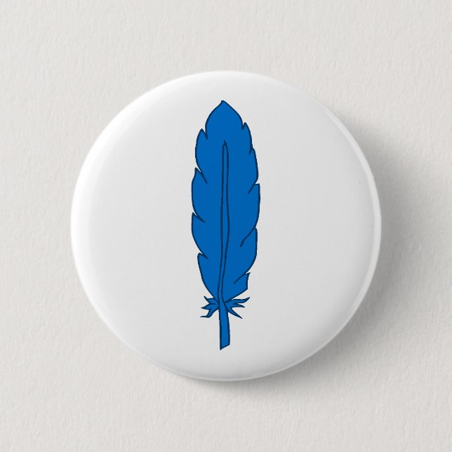 SCA Clan Blue Feather Button (Front)