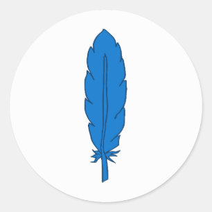 SCA Clan Blue Feather Classic Round Sticker
