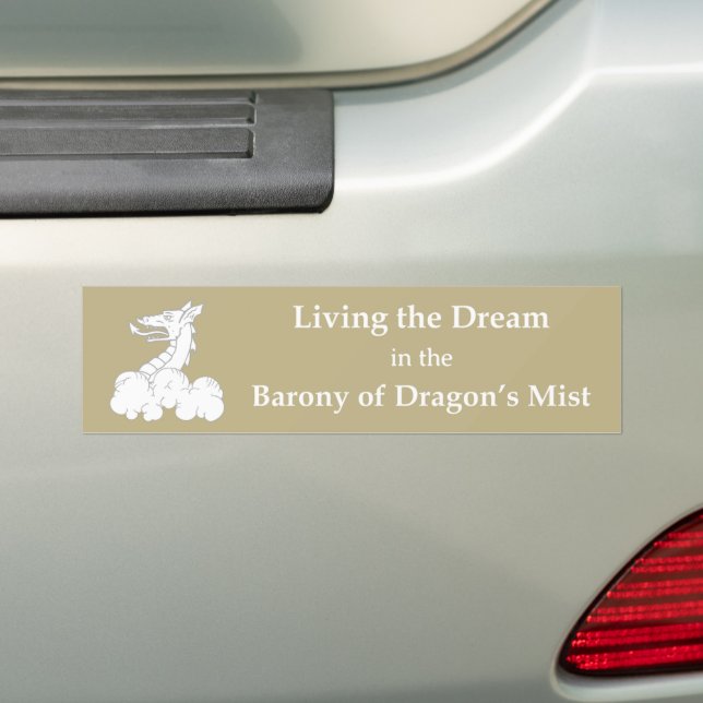 SCA Dragon's Mist Bumper Sticker (On Car)