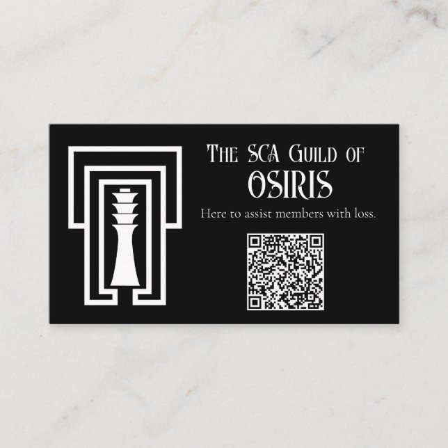 SCA Guild of Osiris Cards (Front)