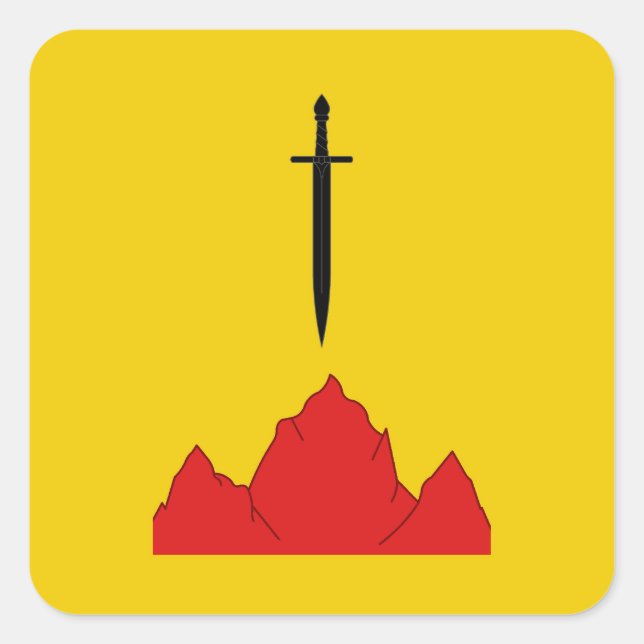 SCA Isenfir Populace Badge Square Sticker (Front)