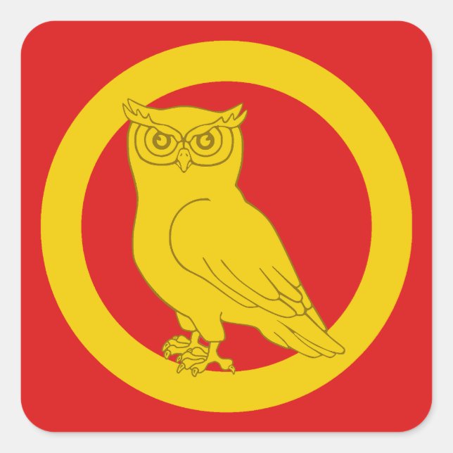 SCA Owl's Nest Populace Badge Square Sticker (Front)