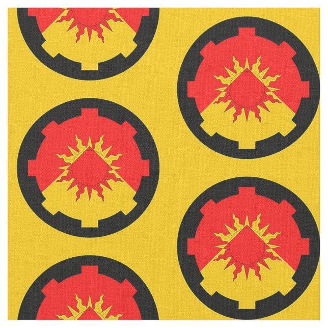 SCA Vulcanfeldt Populace Badge Fabric (Close Up)