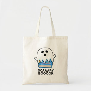 Scaaaary Booook Funny Ghost Book Pun  Tote Bag
