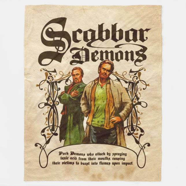 Scabbar Demons Fleece Blanket (Front)