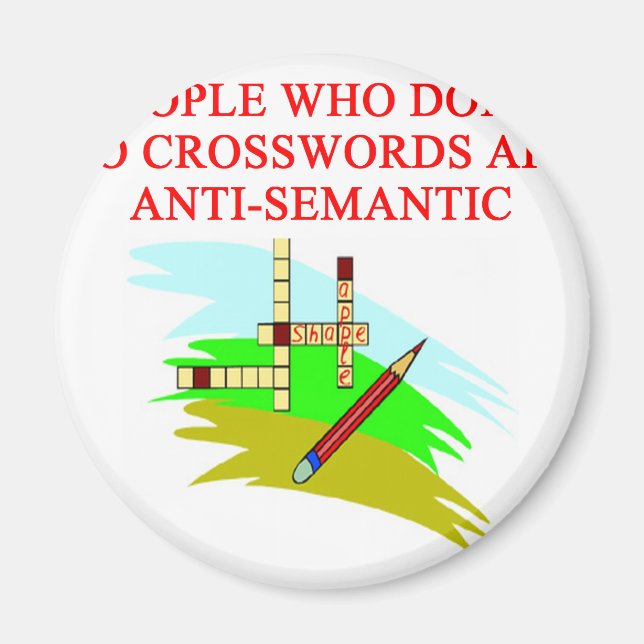 scabble and crossword game player design magnet (Front)