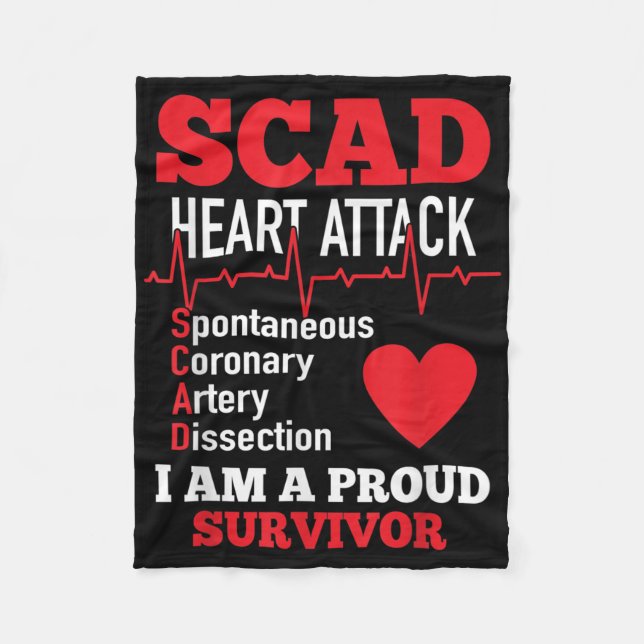 Scad Heart Attack Spontaneous Coronary Artery Diss Fleece Blanket (Front)