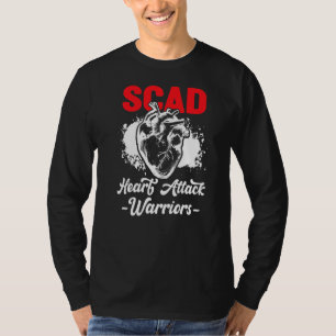 Scad Heart Attack Survivor Ribbon Warrior Awarenes T-Shirt